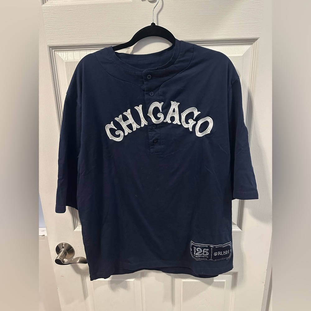 Chicago White Sox Rush 125th Anniversary Jersey Shirt Navy Blue Adult XL